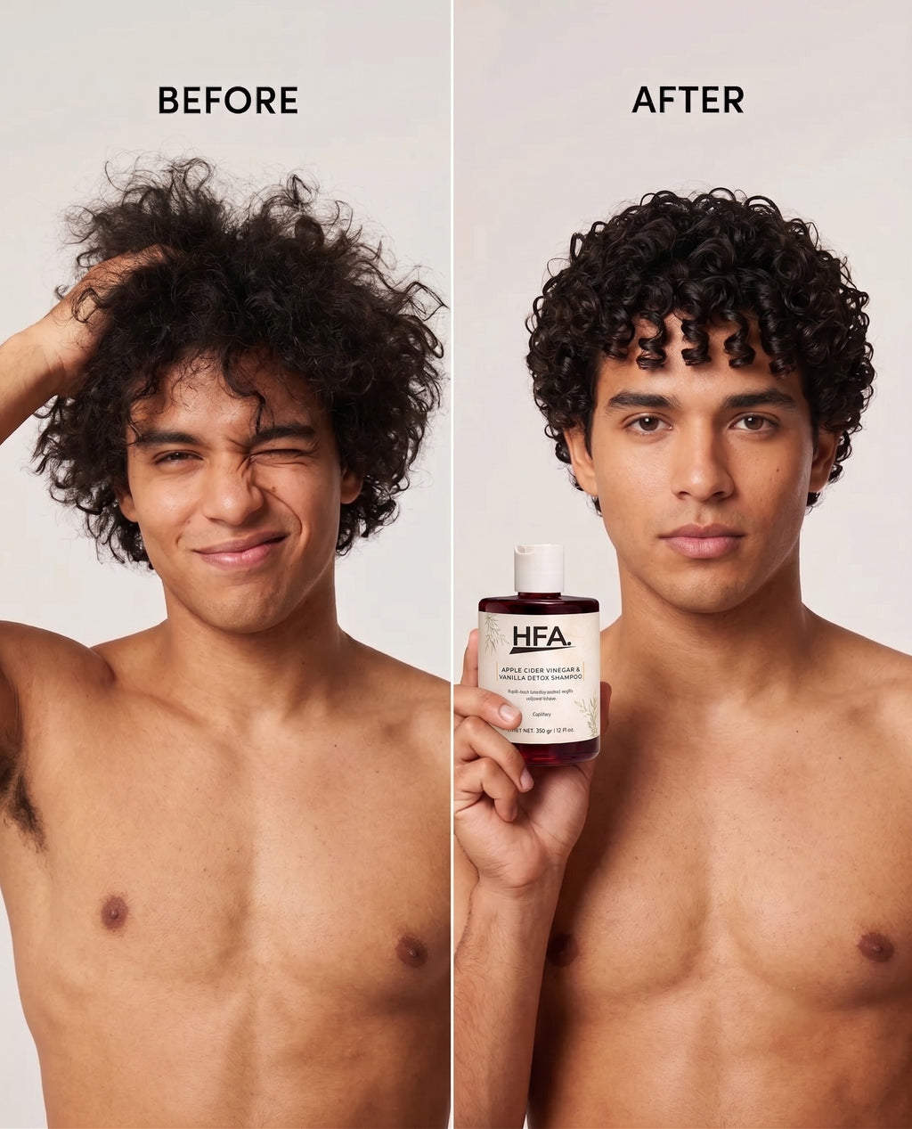 Before & After with HFA. Detox Shampoo